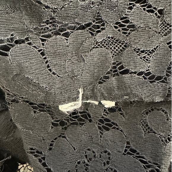 Joie Black Floral Lace Sleeveless Racerback Tank Top M - Picture 9 of 11